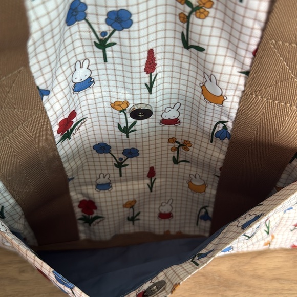 LESPORTSAC X DICK BRUNA MIFFY CROSSBODY SMALL DUFFLE STYLE TOTE BAG! MINT! - Picture 10 of 12